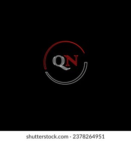 Plantilla de diseño de logotipo de letras modernas creativas de QN