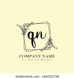 QN Initial beauty floral logo template