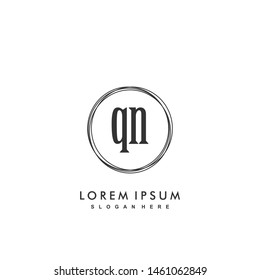 QN Initial beauty monogram logo vector