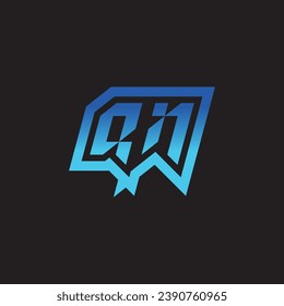 Soporte de diseño de logotipo de inspiración inicial de QN e ideas de clan de juegos
