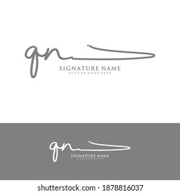 QN Initial letter handwriting and signature logo.