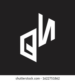 QN Initial Letters logo monogram with up to down style