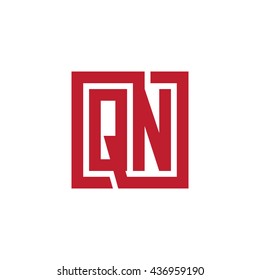 QN initial letters looping linked square logo red
