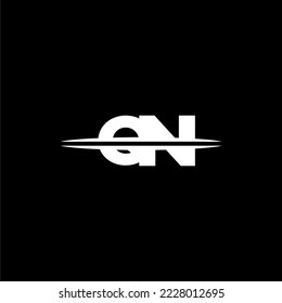 QN initial monogram logo for gaming with Gemoteric line shape style design on isolated background