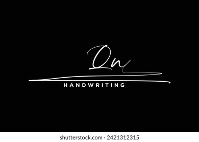 QN initials Handwriting signature logo. QN Hand drawn Calligraphy lettering Vector. QN letter real estate, beauty, photography letter logo design.