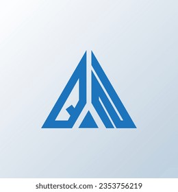 QN Brief Logo kreatives Design. QN einzigartiges Design.
