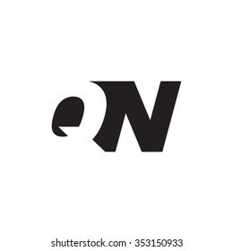 QN negative space letter logo