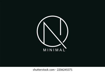 QN or NQ Abstract initial monogram letter alphabet logo