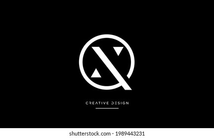 QN or NQ Abstract Letters Icon Logo Vector