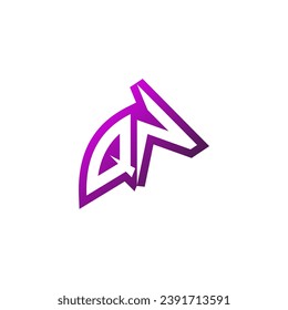 Emblem-Logo von QN Premium, anfänglicher Support und Design-Konzept für Gaming