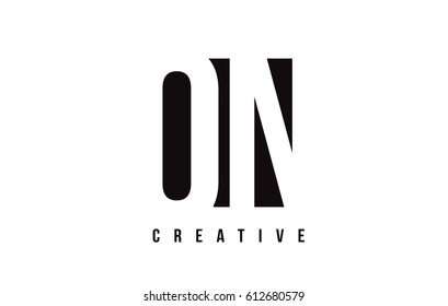 QN Q N White Letter Logo Design with Black Square Vector Illustration Template.