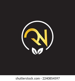 QN Simple Letters logo Vector