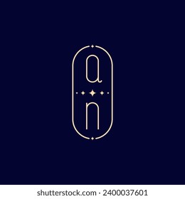 QN wedding lie monogram with high quality professional design that will print well across any print media