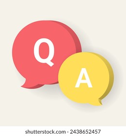 Qna chat bubble icon vector design