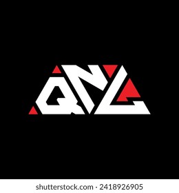 QNL triangle letter logo design with triangle shape. QNL triangle logo design monogram. QNL triangle vector logo template with red color. QNL triangular logo Simple, Elegant, and Luxurious design.