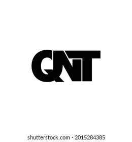 QNT letter monogram logo design vector