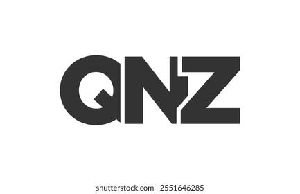 QNZ logo design template with strong and modern bold text. Initial based vector logotype featuring simple and minimal typography. Trendy company identity ideal for businesses brand presence.