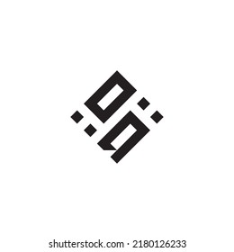 Das abstrakte Logo des geometrischen Konzepts von QO in hochwertigem professionellem Design, das sich am besten für den Straßenstil eignet