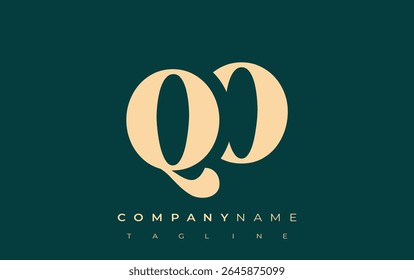 QO Creative Abstract Typography Logo Design. Elegant logo combining bold typography and creative shapes, ideal for branding and identity solutions.