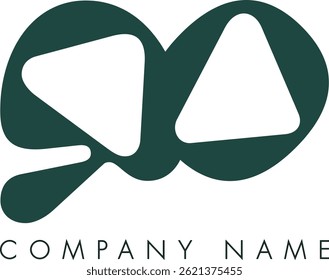Diseño de Vector de logotipo de letra abstracta moderna creativa de QO. Utilizable para su empresa o negocio e identidad de marca.