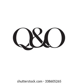 Q&O Initial logo. Ampersand monogram logo