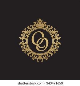 QO initial luxury ornament monogram logo