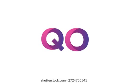 QO Letter Gradient Monogram Logo for Modern Business Branding