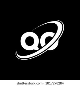 Diseño del logotipo de letras QO Q O. Letra inicial logotipo de monograma en mayúsculas de círculo vinculado a QO.