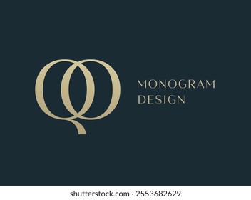QO letter logo icon design. Classic style luxury initials monogram.