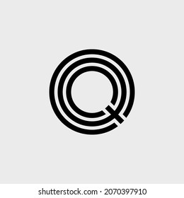 QO lettermark logo. the combination of the letters Q and O into a new, original and modern shape