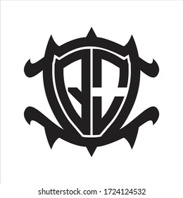 QO Logo monogram isolated with frame shield shape design template
