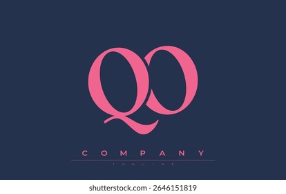 QO Modern Initials Logo Design. Branding logo with stylized initials showcasing bold design and modern aesthetic. Ideal for professional business branding or creative projects focusing on minimalistic
