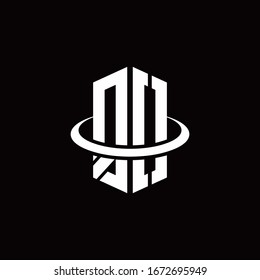 QO monogram logo in a hexagon style and surrounded by a ring