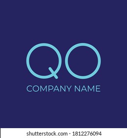 QO simple logo vector design