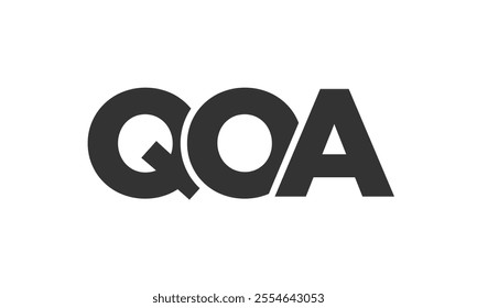 QOA logo design template with strong and modern bold text. Initial based vector logotype featuring simple and minimal typography. Trendy company identity ideal for businesses brand presence.