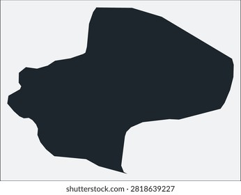 Qom, IR, Iran map. Just a simple border map. Shape of the region. Blank boundary outline. Vector illustration.