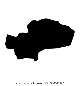 Qom province map, administrative division of Iran. Vector illustration.