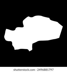 Mapa de la provincia de Qom, división administrativa de Irán. Ilustración vectorial.