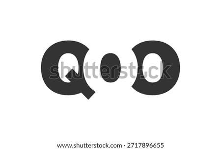 QOO logo design. Initial letter Q O O bold font style for tech startups, consulting, corporate branding. Creative company name, headlines typography identity, trendy logotype. Vector illustration.