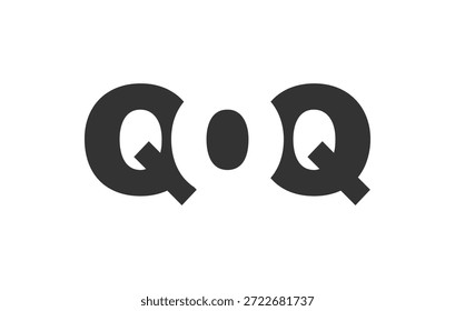 Diseño del logotipo de QOQ. Letra inicial Q O Q estilo de fuente en negrita para startups tecnológicas, consultoría, marca corporativa. Nombre creativo de la empresa, titulares de la tipografía, identidad, logotipo de moda. Ilustración vectorial.