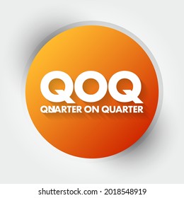 QOQ - Trimestral en Trimestre, contexto de concepto de negocio