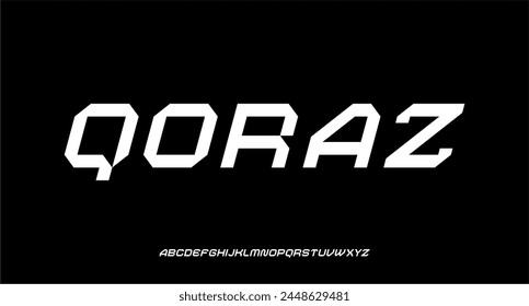 QORAZ, FUTURISTISCH ELEGANTE UND KÜHNE ITALIENISCHE MODERNE SCHRIFTART