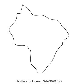 Mapa del distrito de Qormi, división administrativa de Malta. Ilustración vectorial.