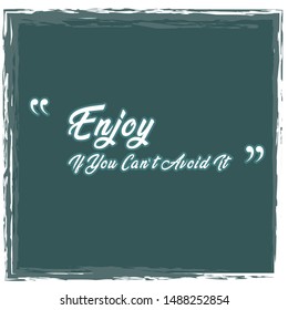 Qoute text in color border vector image