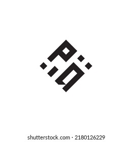 Logo de concepto geométrico abstracto QP en diseño profesional de alta calidad que será mejor para el estilo de la calle