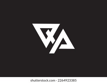 QP Alphabet letters Initials Monogram logo design