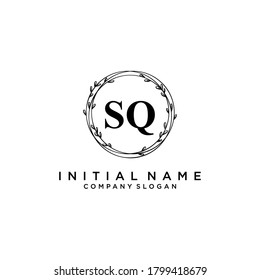 QP Beauty vector initial logo, handwriting logo of initial signature, wedding, fashion, jewerly, boutique, floral and botanical with creative template for any company or business.