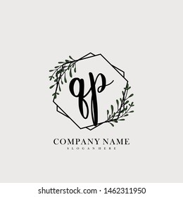 QP Initial beauty floral logo template