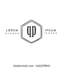 QP Initial beauty monogram logo vector