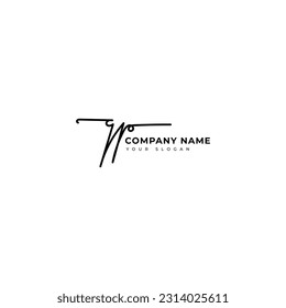 Qp Initial signature logo vector design